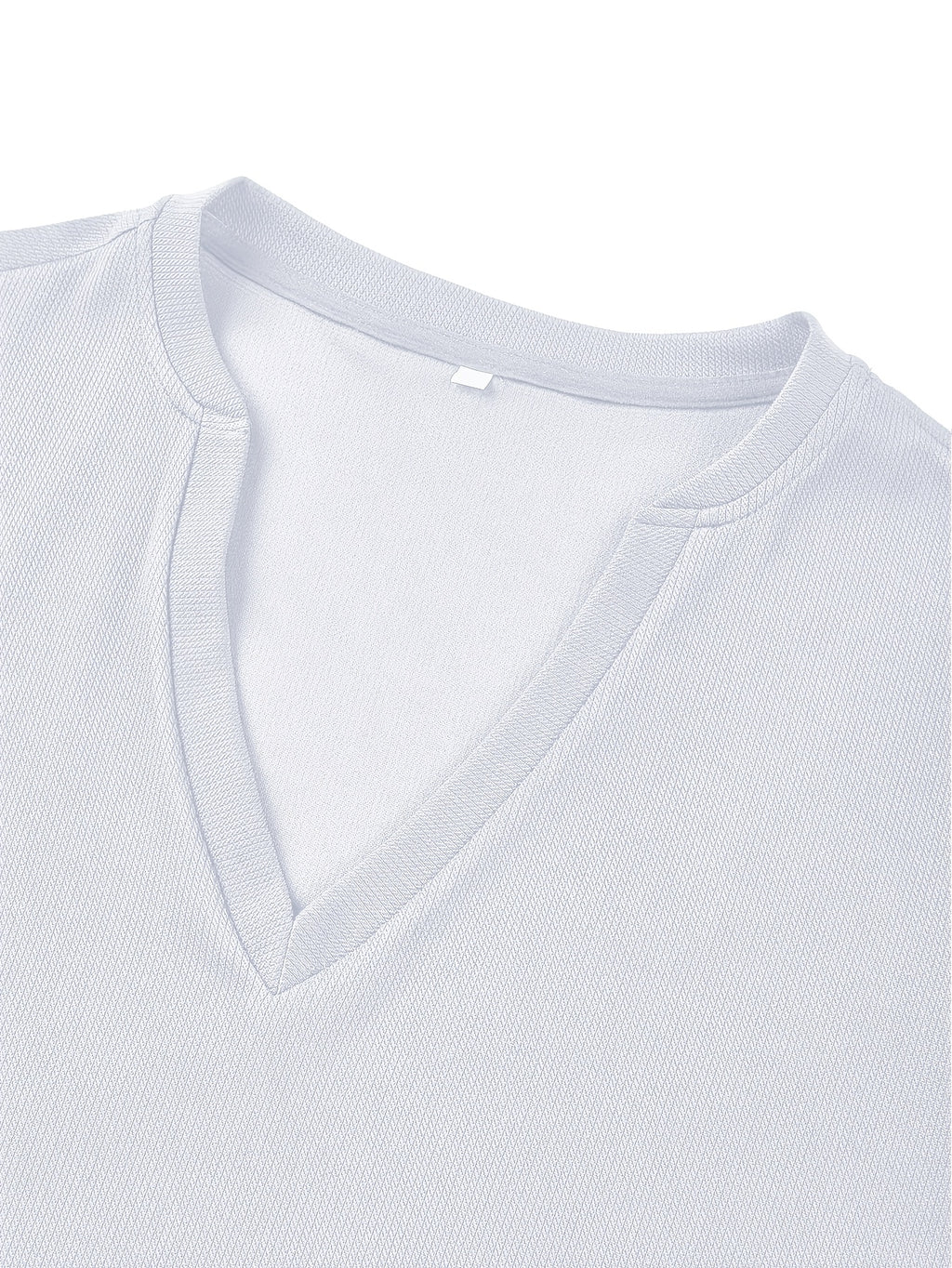 Arnhold | Heren-T-shirt met getextureerd diepe V-hals - Korte mouwen, slanke pasvorm, vrijetijdskleding
