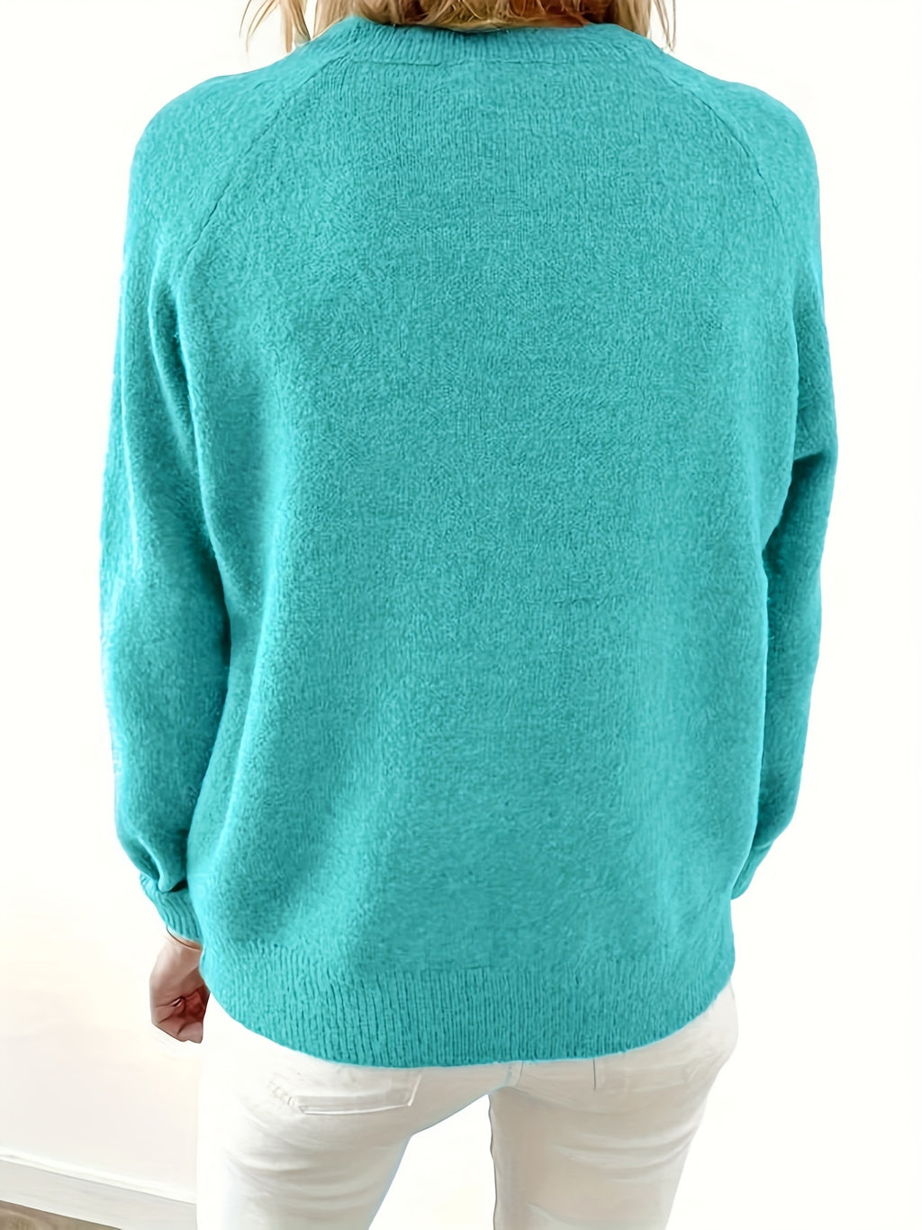 Salla | Pullover met knoopsluiting voor dames, Drop Shoulder, vrijetijdskleding