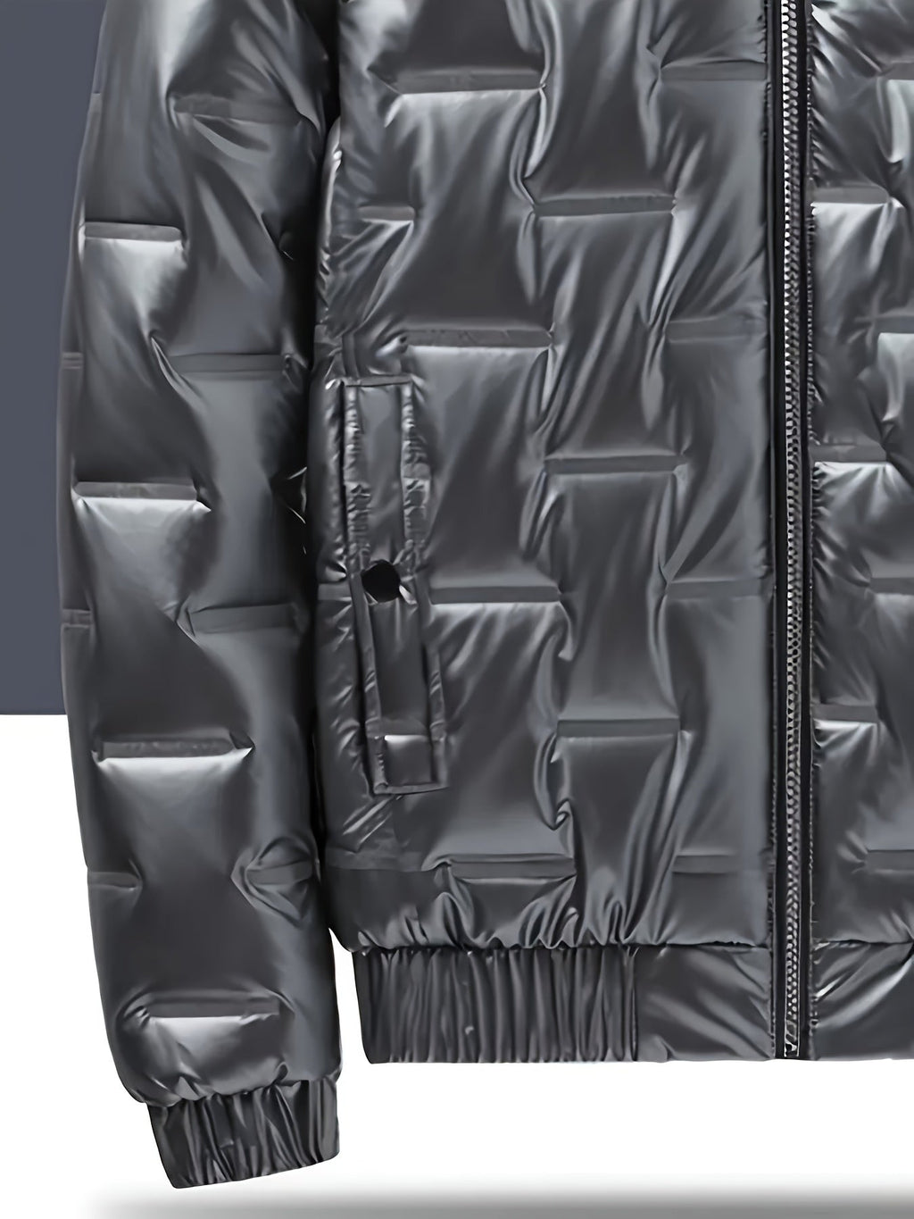 Jadon | Glanzende heren winter gewatteerde puffer jack met capuchon - warm en stijlvol