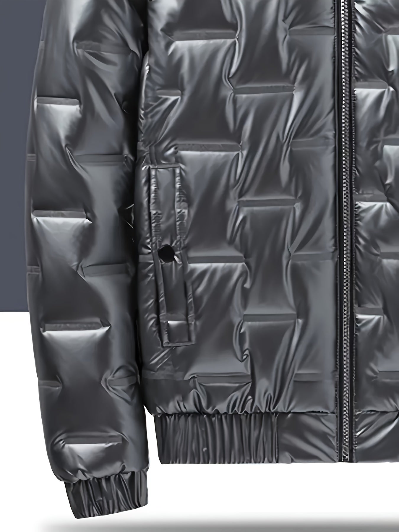 Jadon | Glanzende heren winter gewatteerde puffer jack met capuchon - warm en stijlvol