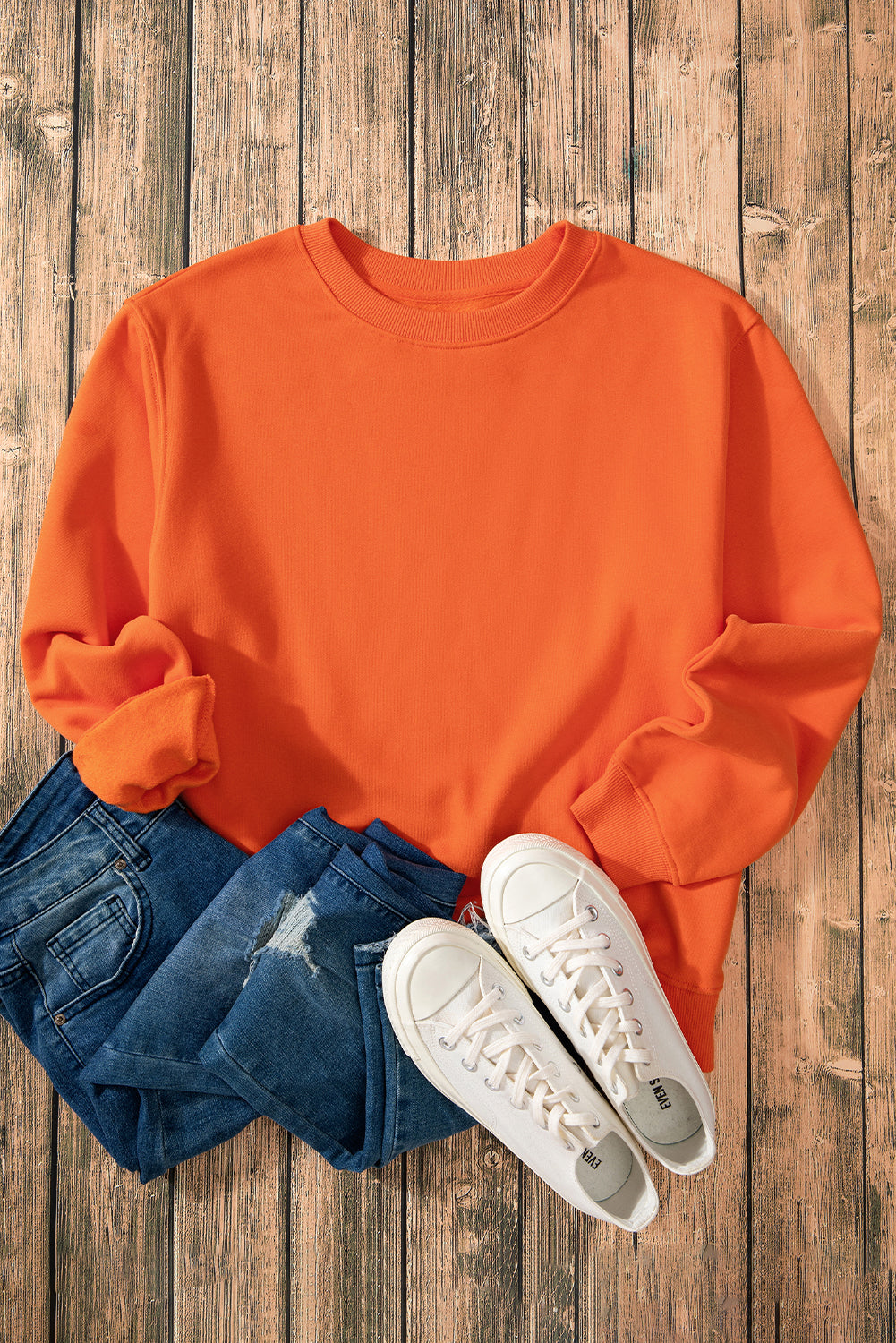 Jozina | Klassieke en eenvoudige effen fleece trui