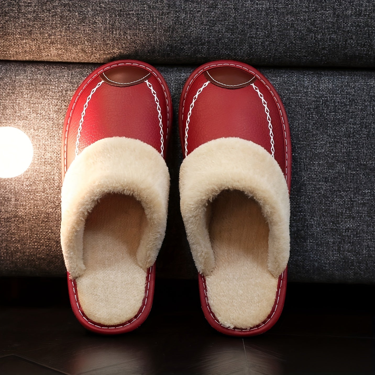 CozyFusion | Unisex Leren Pluche Fleece Knusse Pantoffels - Ideaal voor Wintercomfort