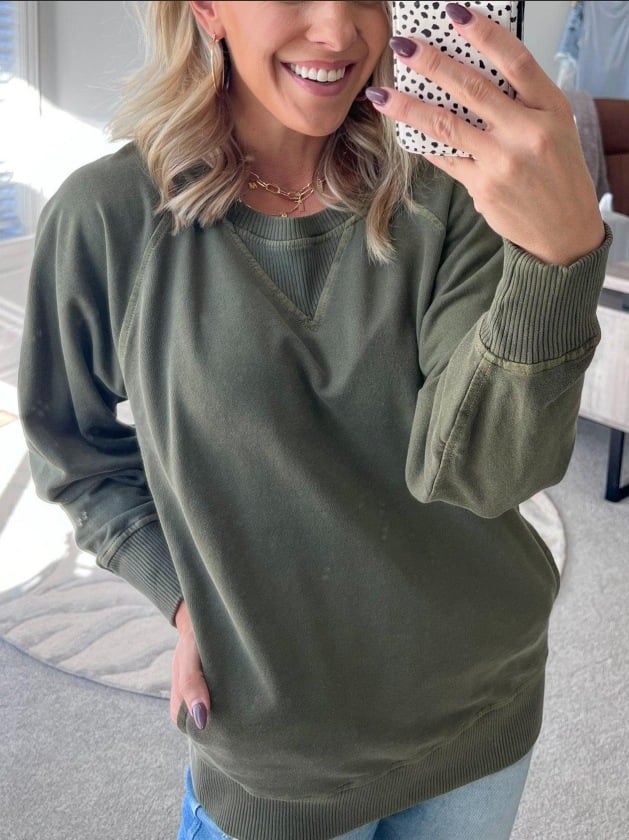 Audra | Pull chic pour femme avec poches côtelées – Pull en maille douce et chaude, idéal pour les tenues d'automne et d'hiver