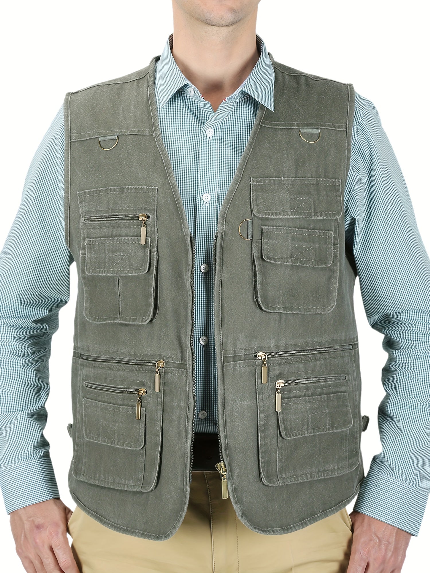 Ralston | Heren Stonewashed Outdoor Reisetop – Lichtgewicht Multi-Zak Technisch Vest
