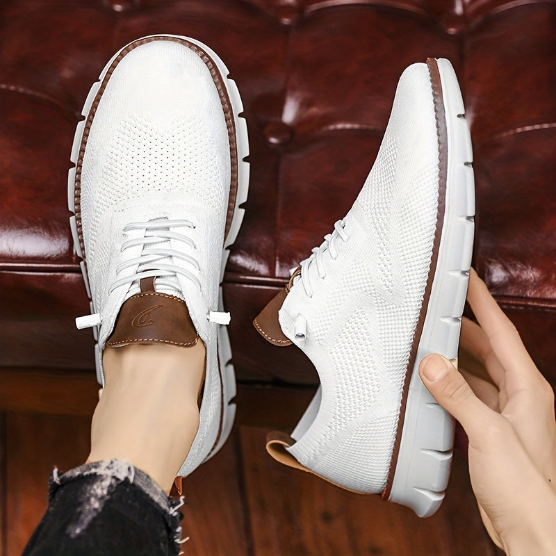 Strideon | Mannen Ademend Gebreide Wandelschoenen - Lichtgewicht Casual Sneakers