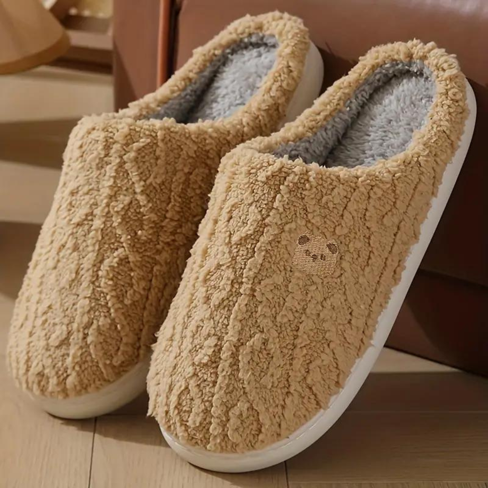 FluffSlip | Warme pantoffels van pluche voor dames - Zachte, knusse wintersloffen met antislipzool
