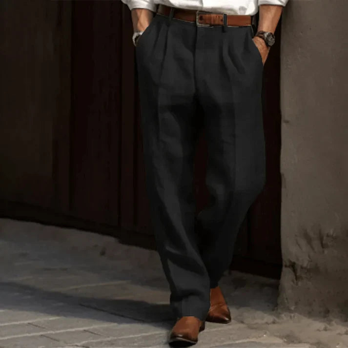Yorn | Klassieke herenbroek – Formele business-casual broek met plooien