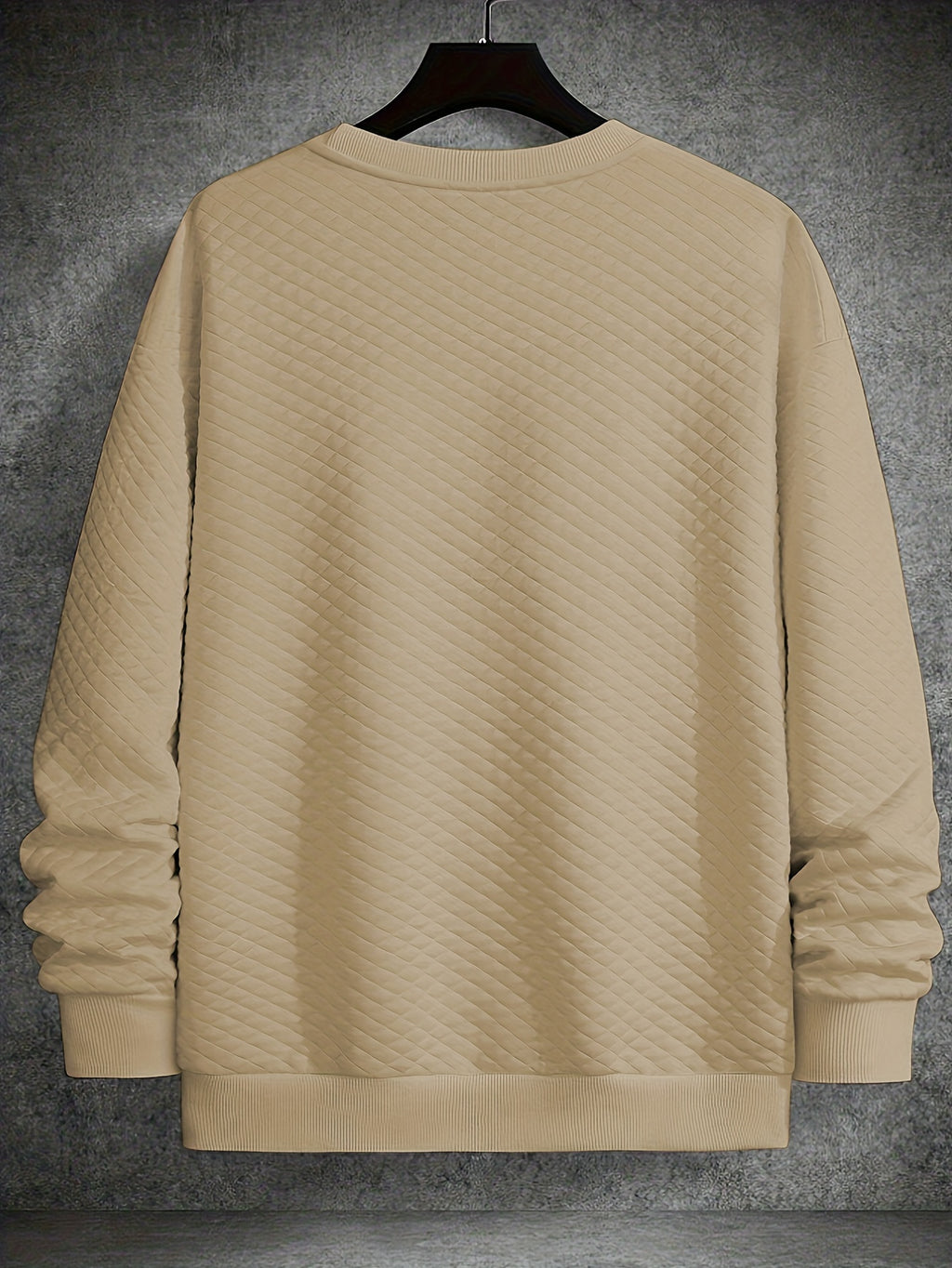 Manny | Heren Sweatshirt met Ruitpatroon Ronde Hals - Zachte Katoenen Pullover Met Lange Mouwen