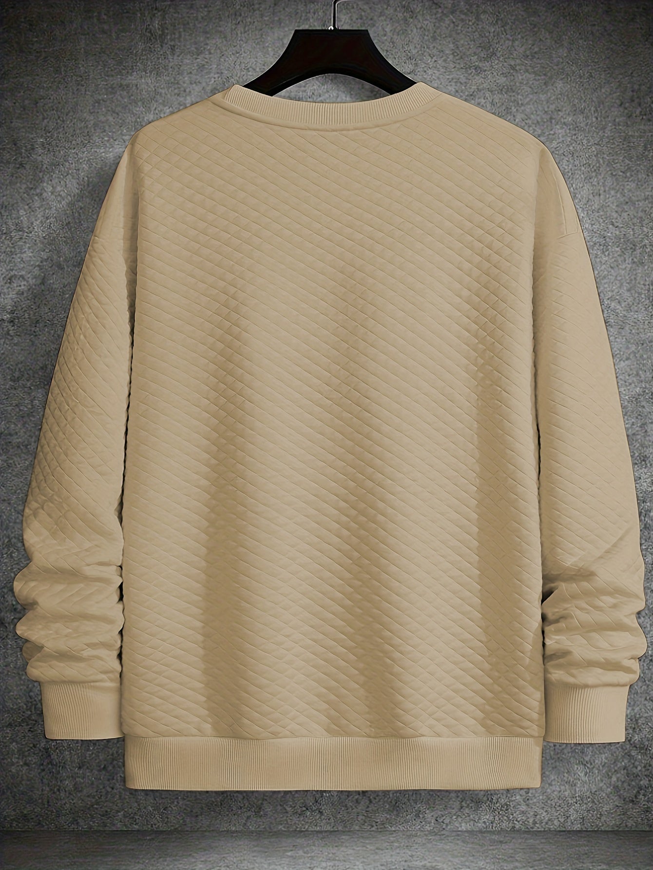 Manny | Heren Sweatshirt met Ruitpatroon Ronde Hals - Zachte Katoenen Pullover Met Lange Mouwen