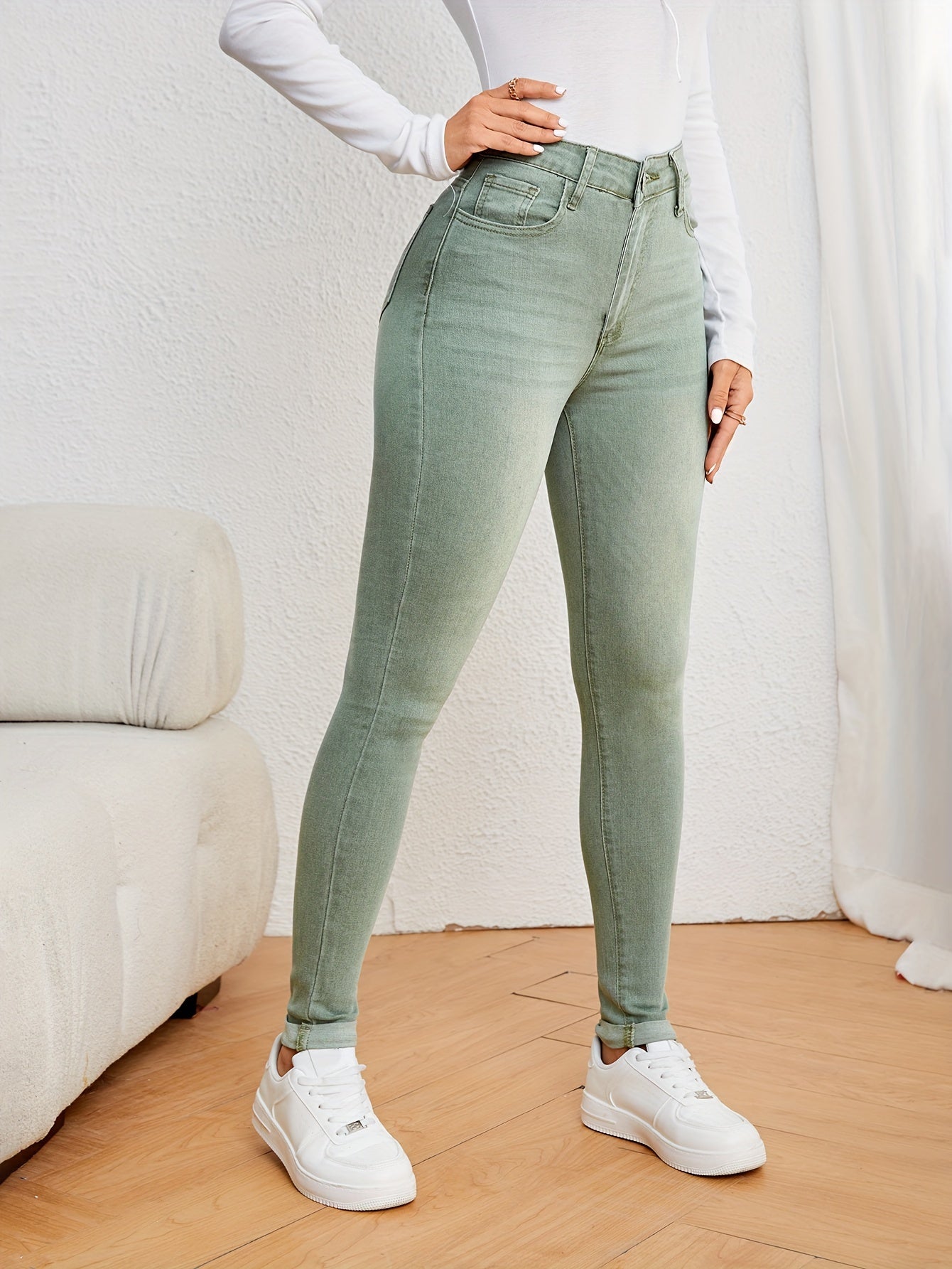 Viviette | Women's High-Waisted Skinny Jeans - Casual and Stylish