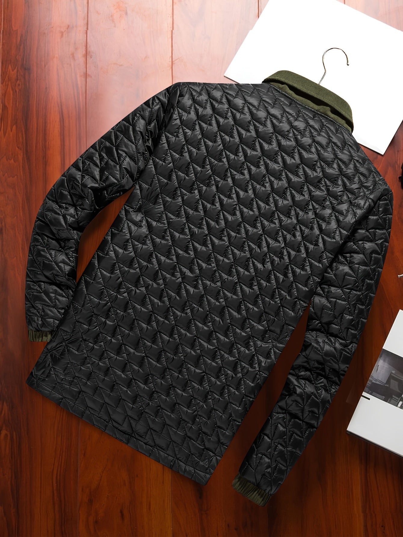 Fortino | Men's Padded Jacket - Contrasting Pockets, Regular Fit, Button Closure