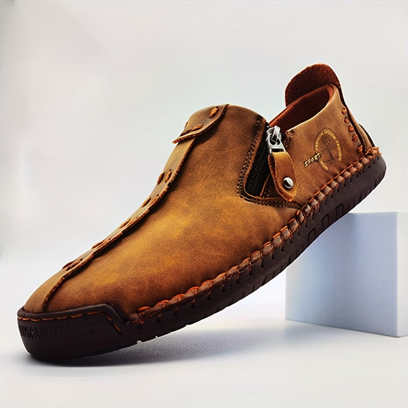 Tapio | Heren Vintage Handgemaakte Loafers - Lichtgewicht Slip-On Casual Outdoor Moccasins