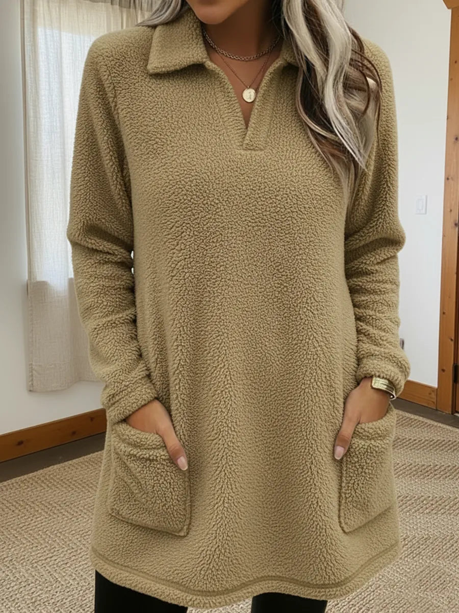 Muna | Dames fleece sweatshirt – Zachte, warme fleece pullover voor winter- en vrijetijdskleding