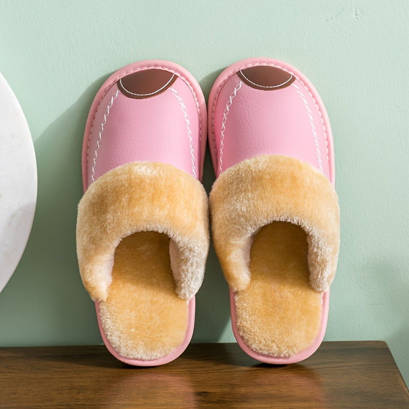 CozyFusion | Unisex Leren Pluche Fleece Knusse Pantoffels - Ideaal voor Wintercomfort