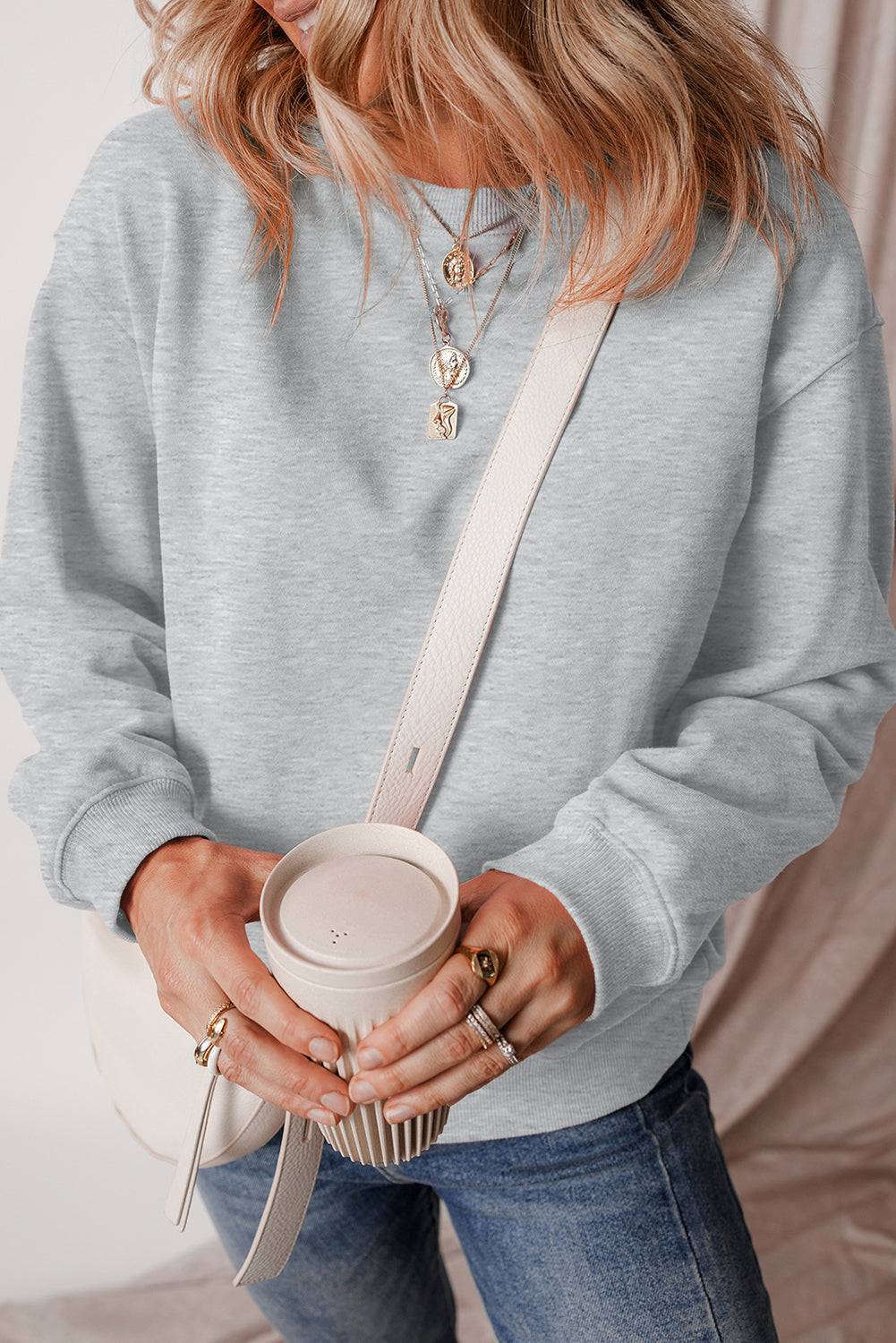 Jozina | Pull polaire uni classique et simple 