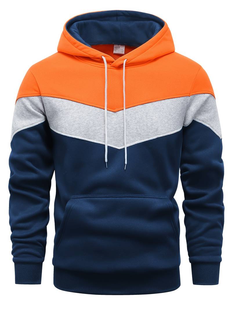 Gunther | Kleurblok Hoodie voor Heren - Stijlvol Casual Sweatshirt met Gedurfd Ontwerp