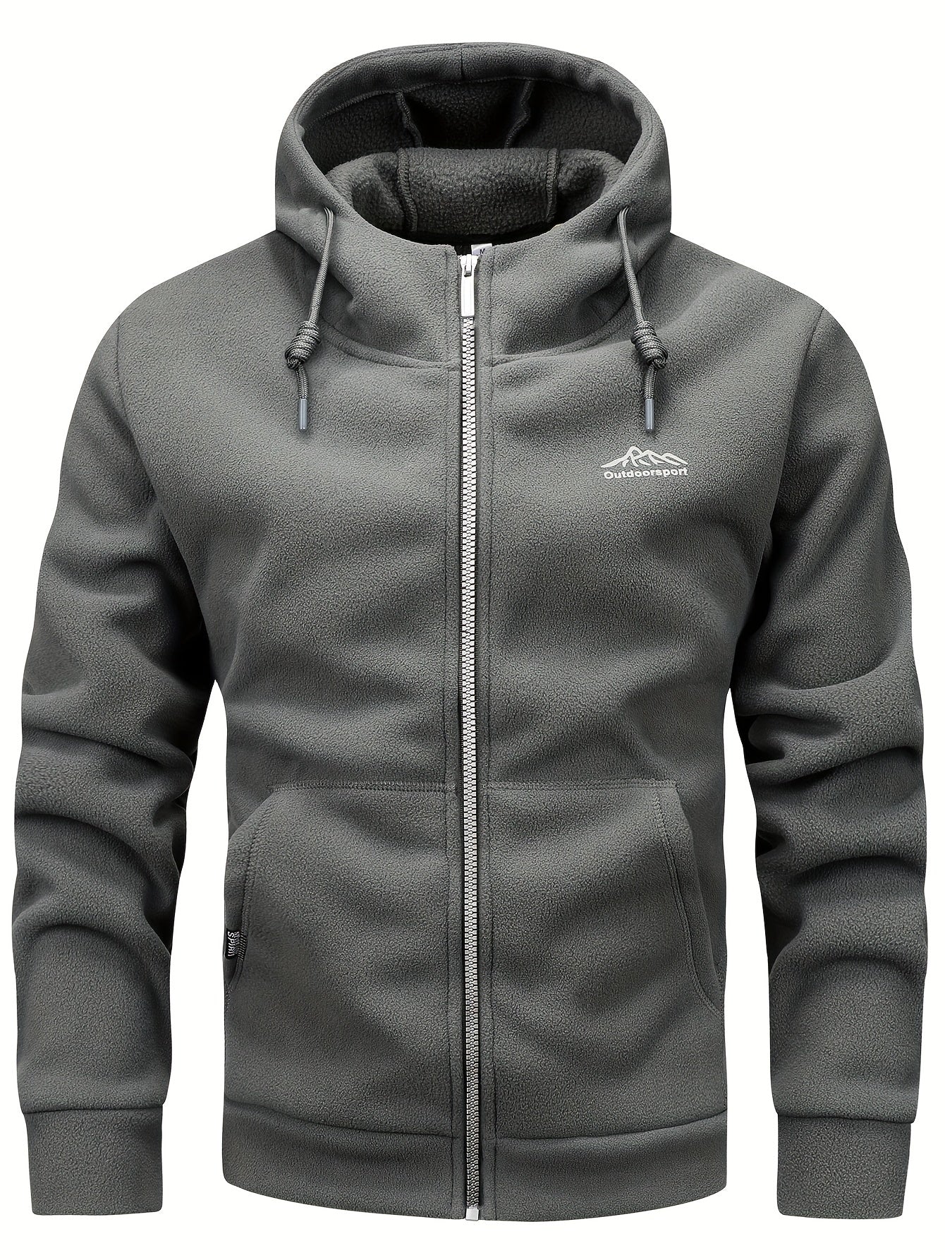 Miguel | Men's hooded fleece jacket - Warm casual hoodie with kangaroo pocket
