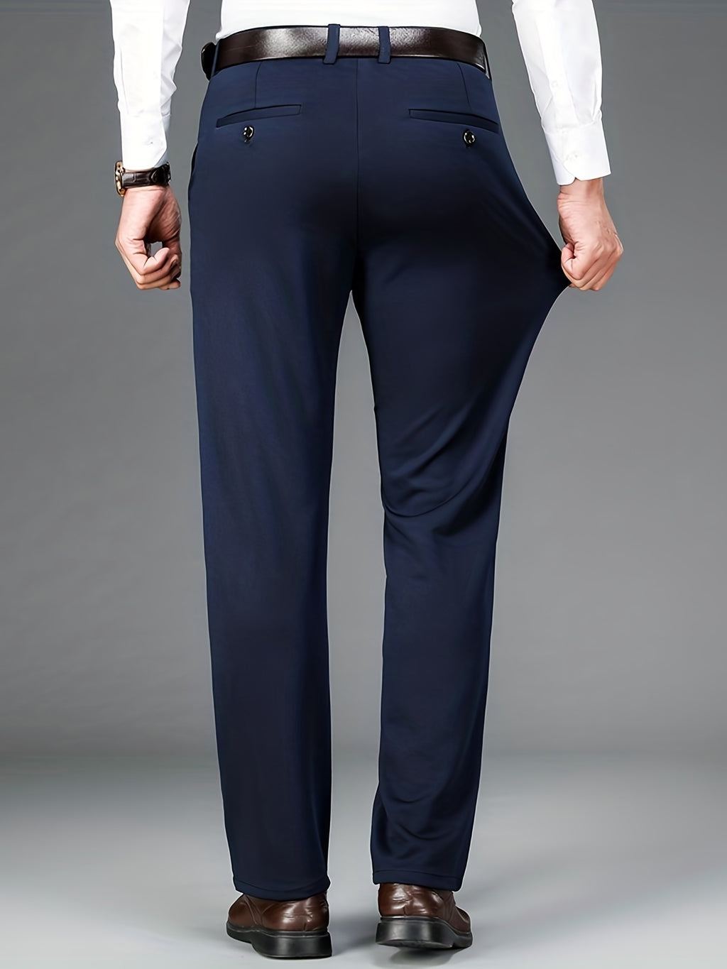 Benno | Men's Classic Stretch Dress - Formal Trousers for Business and Events
