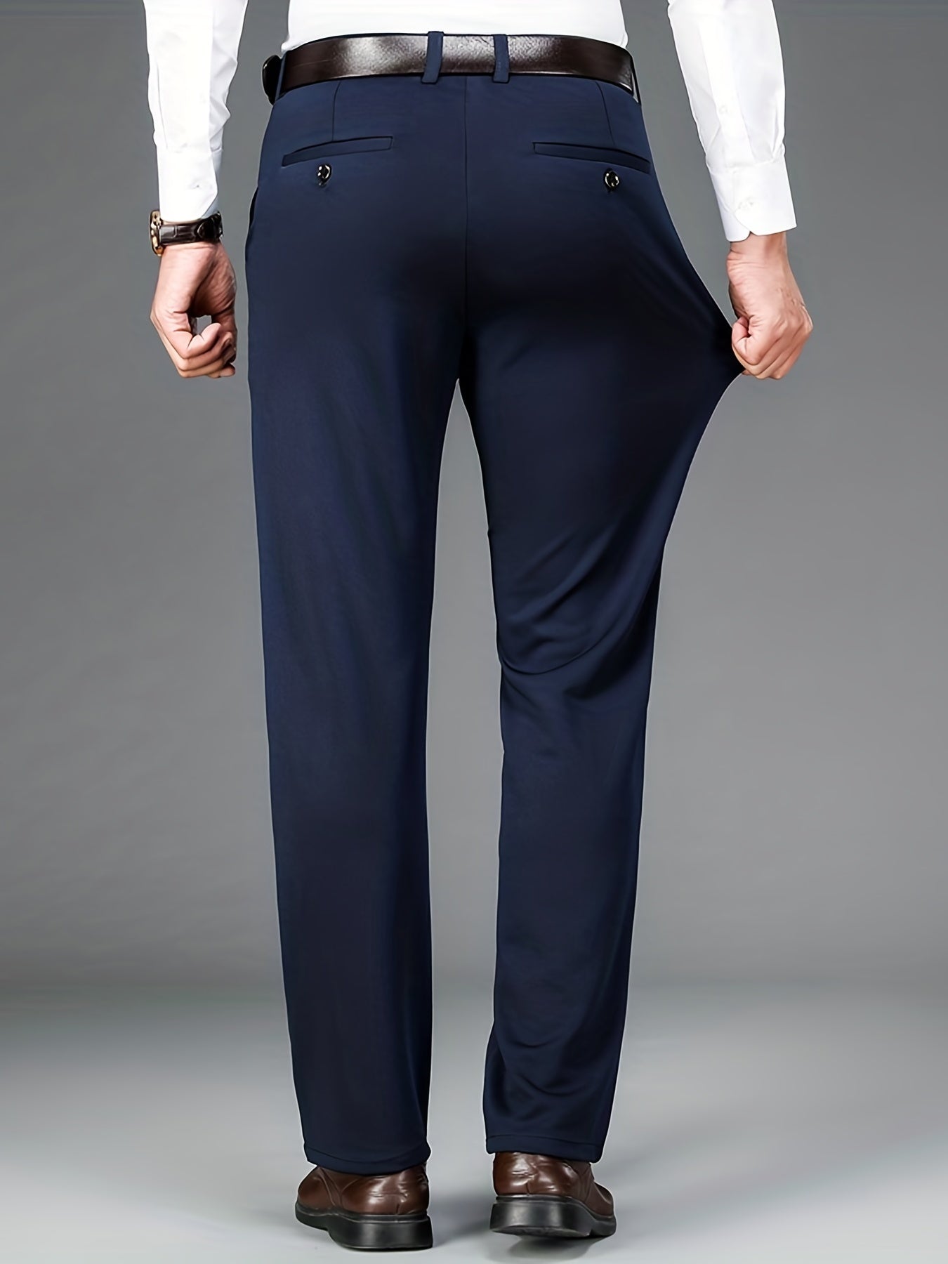 Benno | Men's Classic Stretch Dress - Formal Trousers for Business and Events