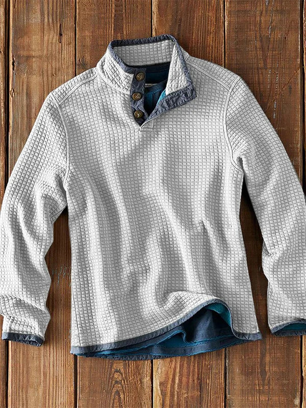 Tibor | Hoge kraag shirt met lange mouwen voor mannen - Casual & stijlvolle top