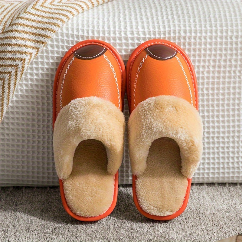 CozyFusion | Unisex Leren Pluche Fleece Knusse Pantoffels - Ideaal voor Wintercomfort