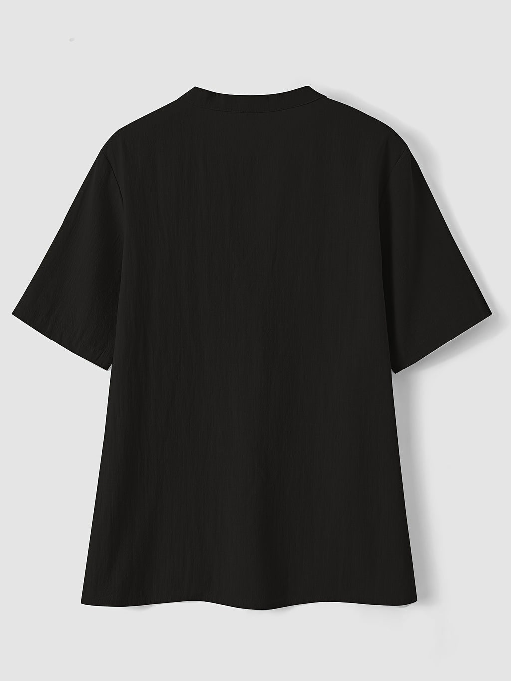 Marnix | Women's loose V-neck blouse with short sleeves - button detail, breathable top