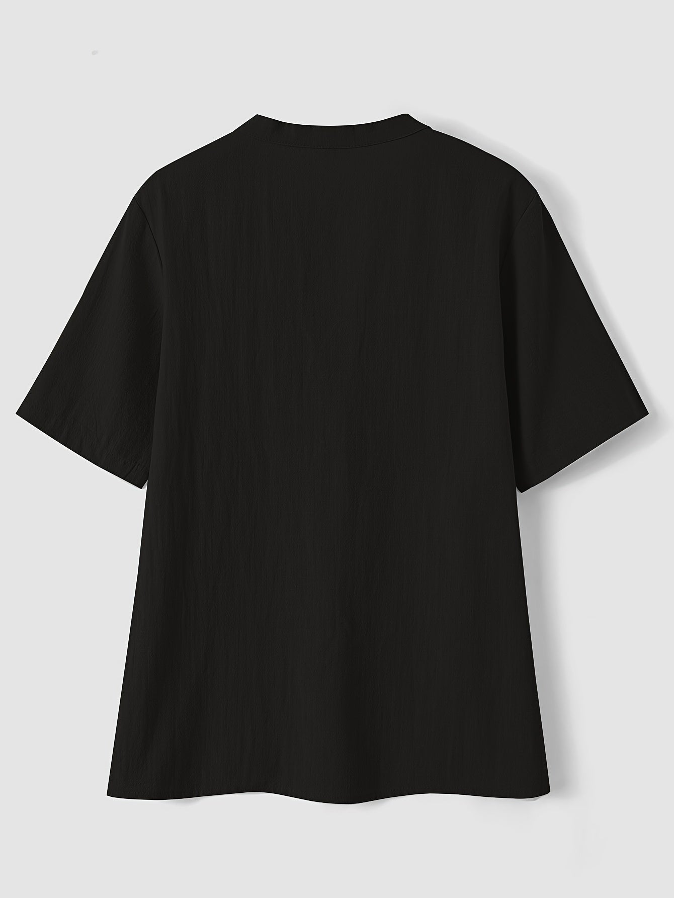 Marnix | Women's loose V-neck blouse with short sleeves - button detail, breathable top