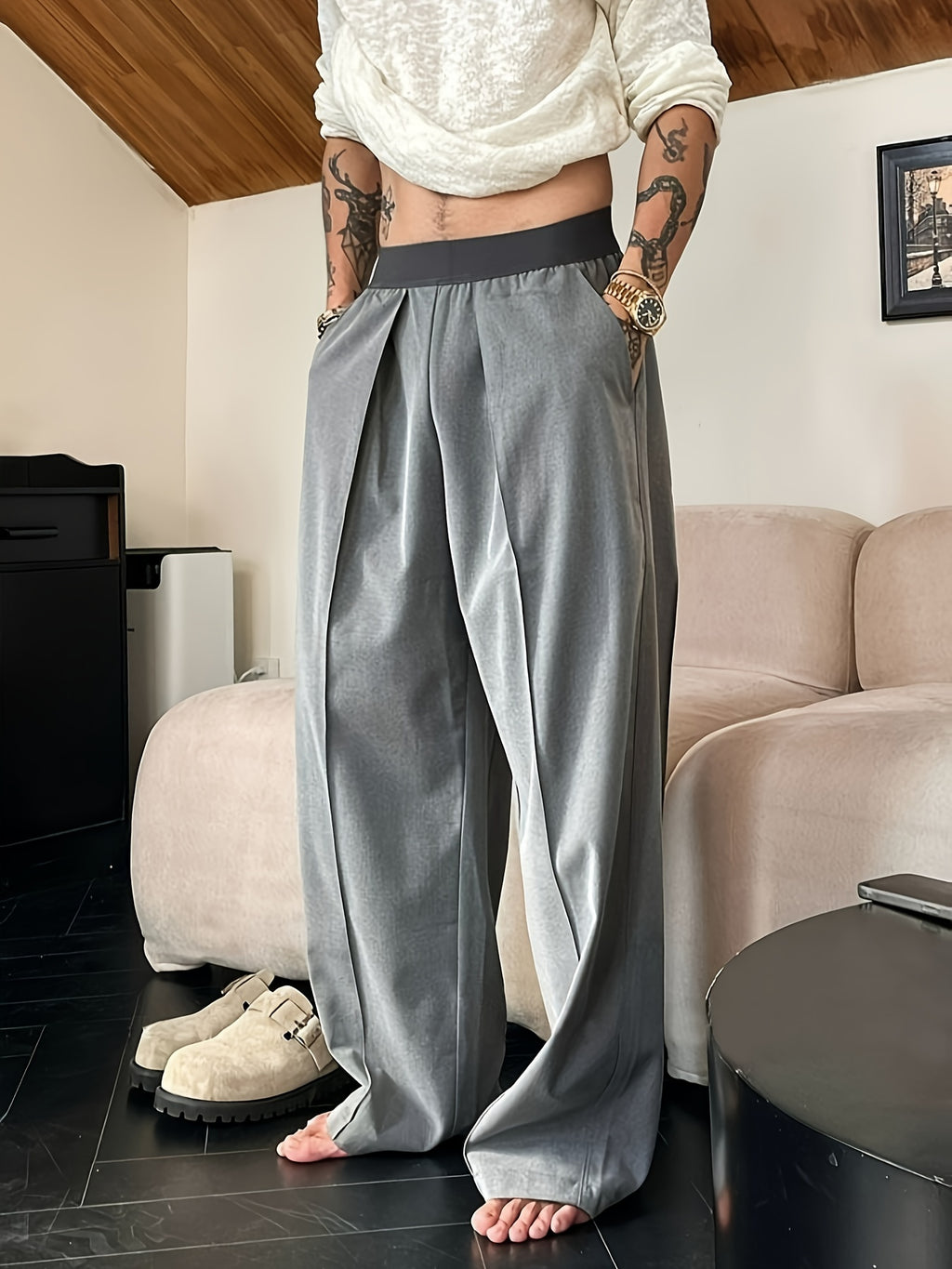 Arnthor | Casual loose fit herenbroek met elastische tailleband