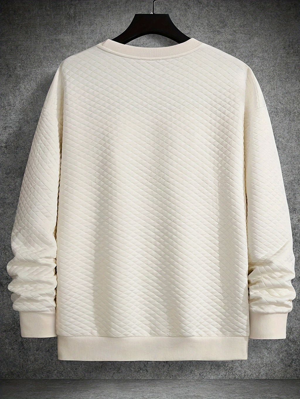Manny | Heren Sweatshirt met Ruitpatroon Ronde Hals - Zachte Katoenen Pullover Met Lange Mouwen