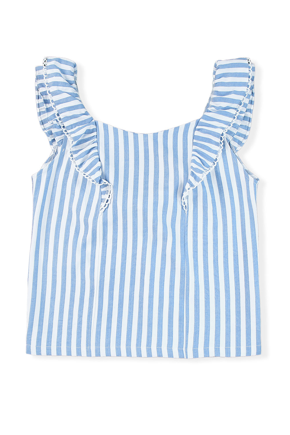 Nevena | Gestreepte Tanktop met Strikdetail op de Rug