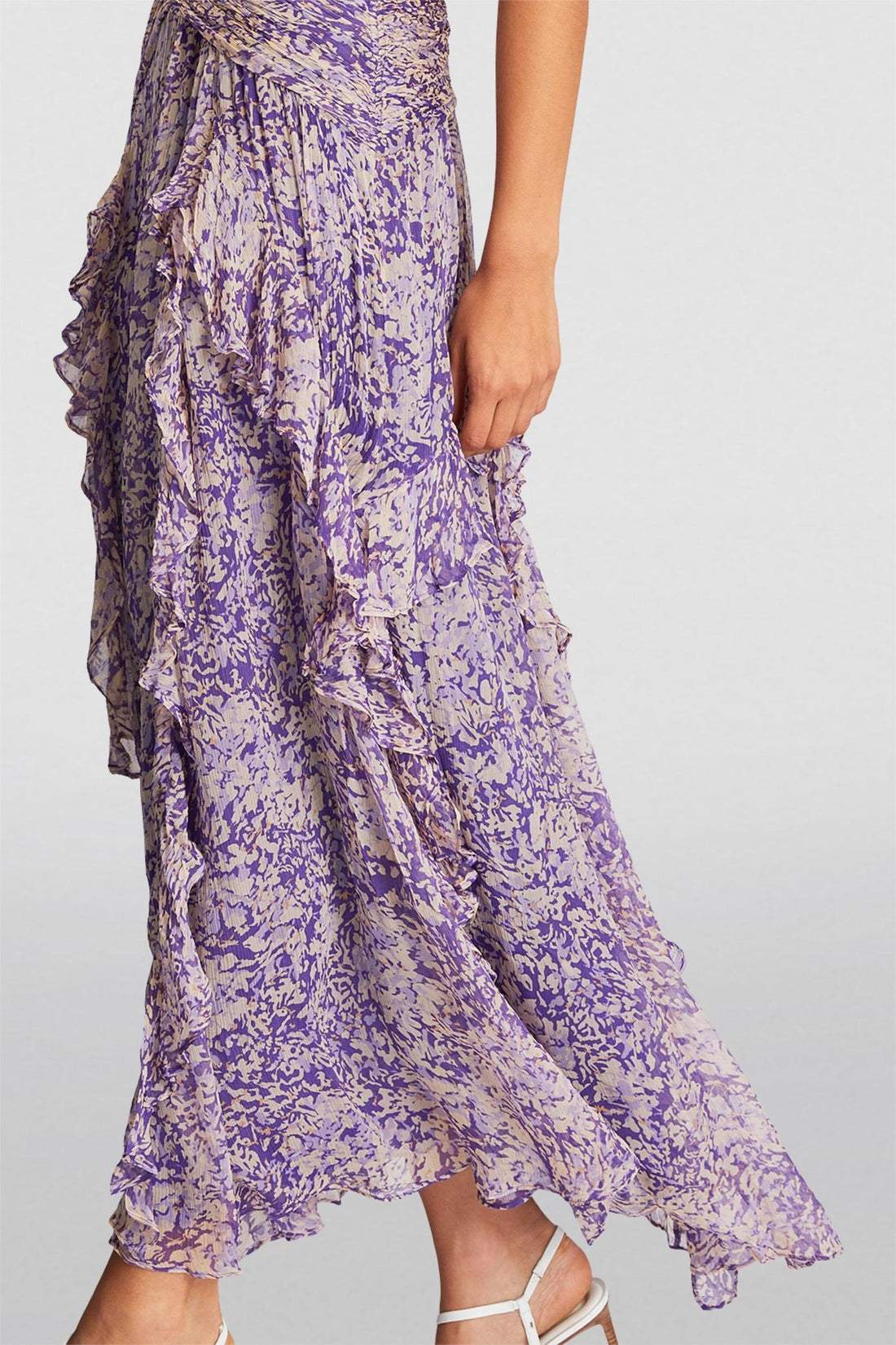 Clarice | Flowy Floral Maxi Dress with Ruffles - Elegant Boho Dress