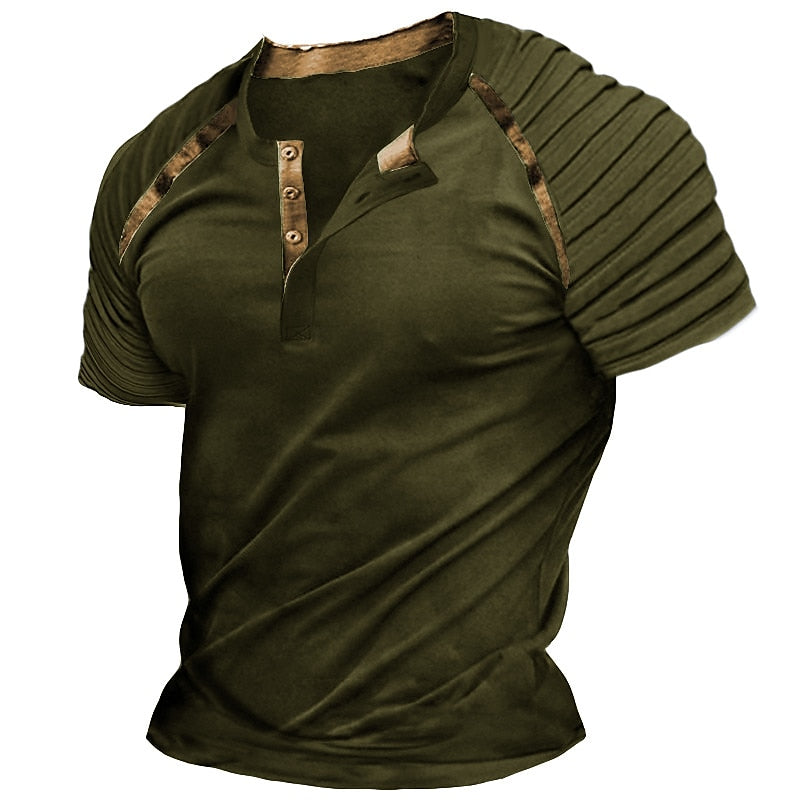 Rolly | Klassiek Henley T-shirt met getextureerde details - Casual stijl voor elke gelegenheid