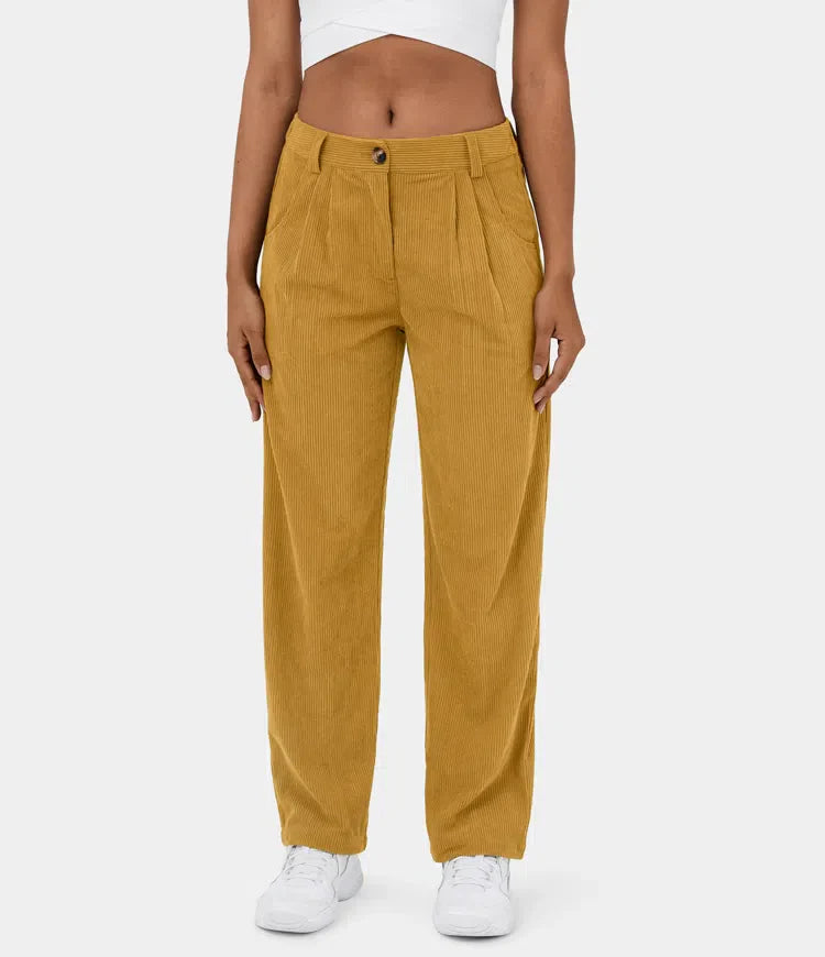 Judita | Corduroy broek met hoge taille voor dames - comfortabel, stijlvol en veelzijdig