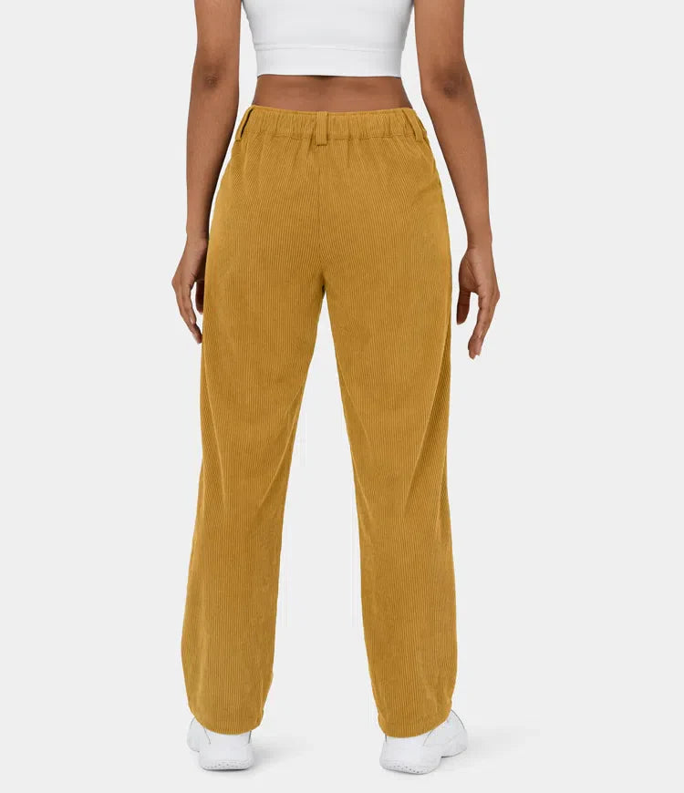 Judita | Pantalon en velours côtelé taille haute pour femme - confortable, élégant et polyvalent