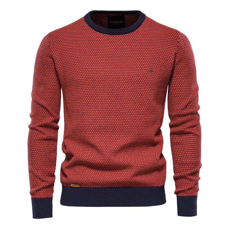 Jareth | Tweekleurige gevoerde heren trui - stijlvolle herfst/winter trui voor mannen, casual ontwerp