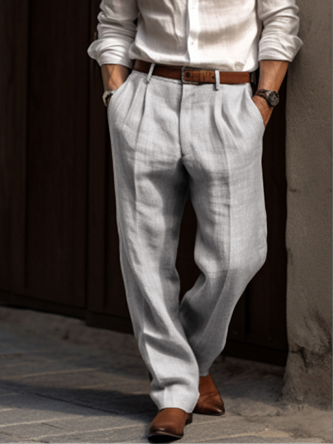 Alarion | Pantalon en lin pour homme – Coupe décontractée, confortable, léger et respirant