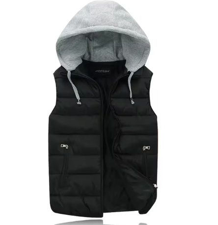 Gerdan | Gilet matelassé léger avec capuche amovible – Veste sans manches décontractée