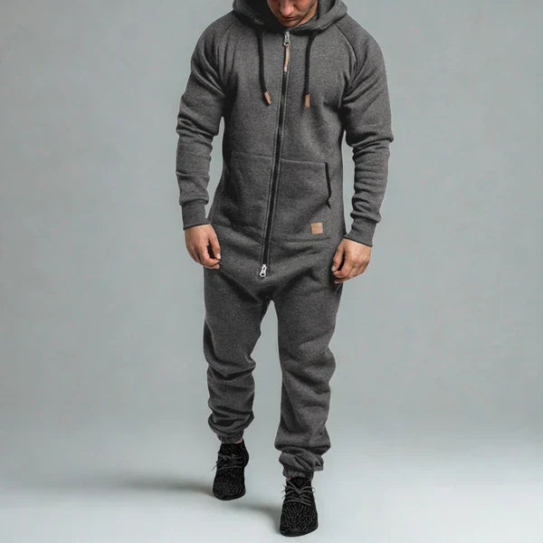 Nexan | Heren jumpsuit met capuchon en ritssluiting voor casual en streetstyle