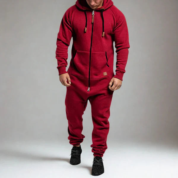 Nexan | Heren jumpsuit met capuchon en ritssluiting voor casual en streetstyle