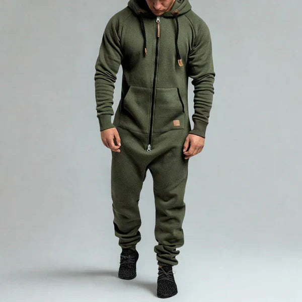 Nexan | Heren jumpsuit met capuchon en ritssluiting voor casual en streetstyle