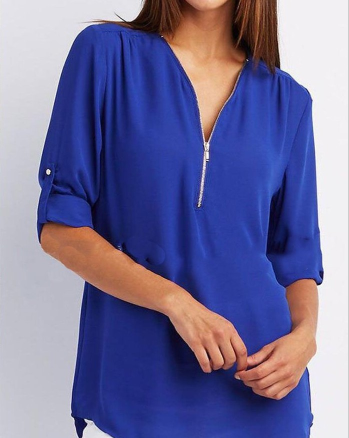 Wrisa | Stijlvolle damesblouse – Elegante top voor dagelijks gebruik met V-hals