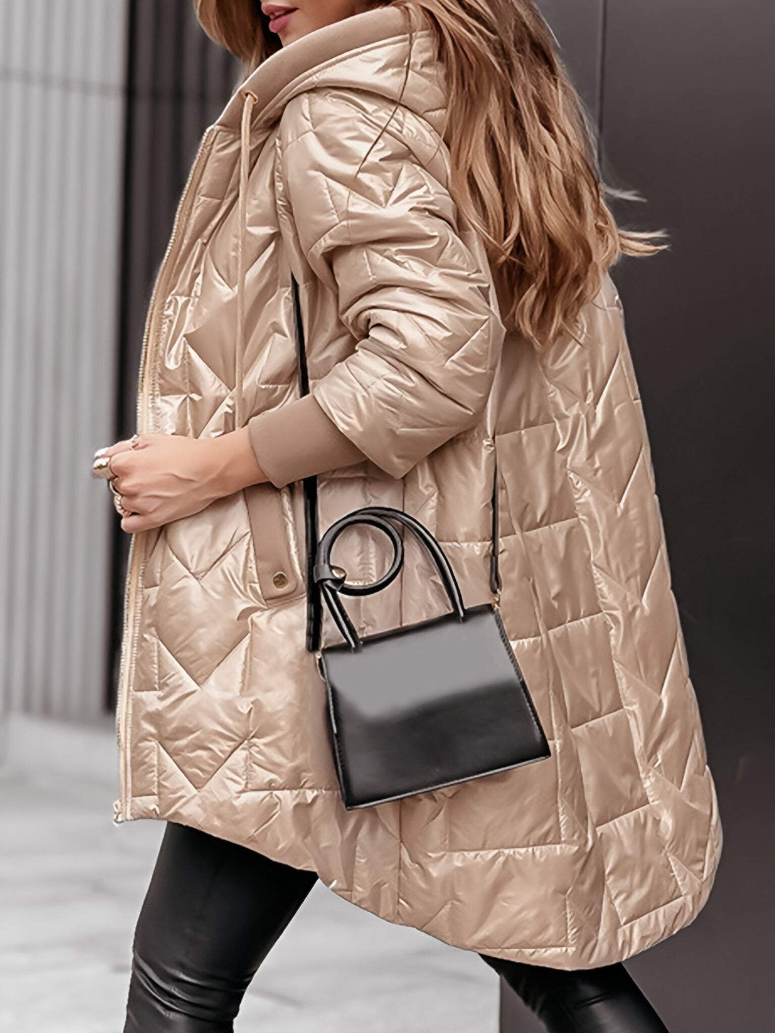 Alvynne | Dameswinterjas met capuchon en donsvulling – Thermische, warme casual outdoorjas