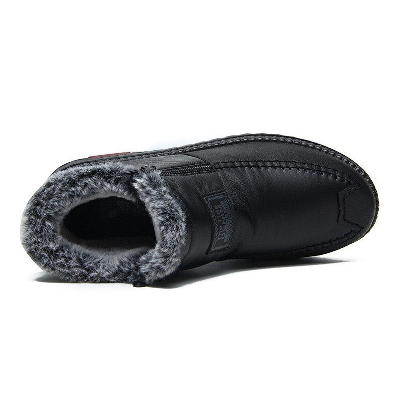 ComfiStep | Leren winterlaarzen voor dames – gevoerd met fleece, warm sneeuw- en vrijetijdsschoeisel