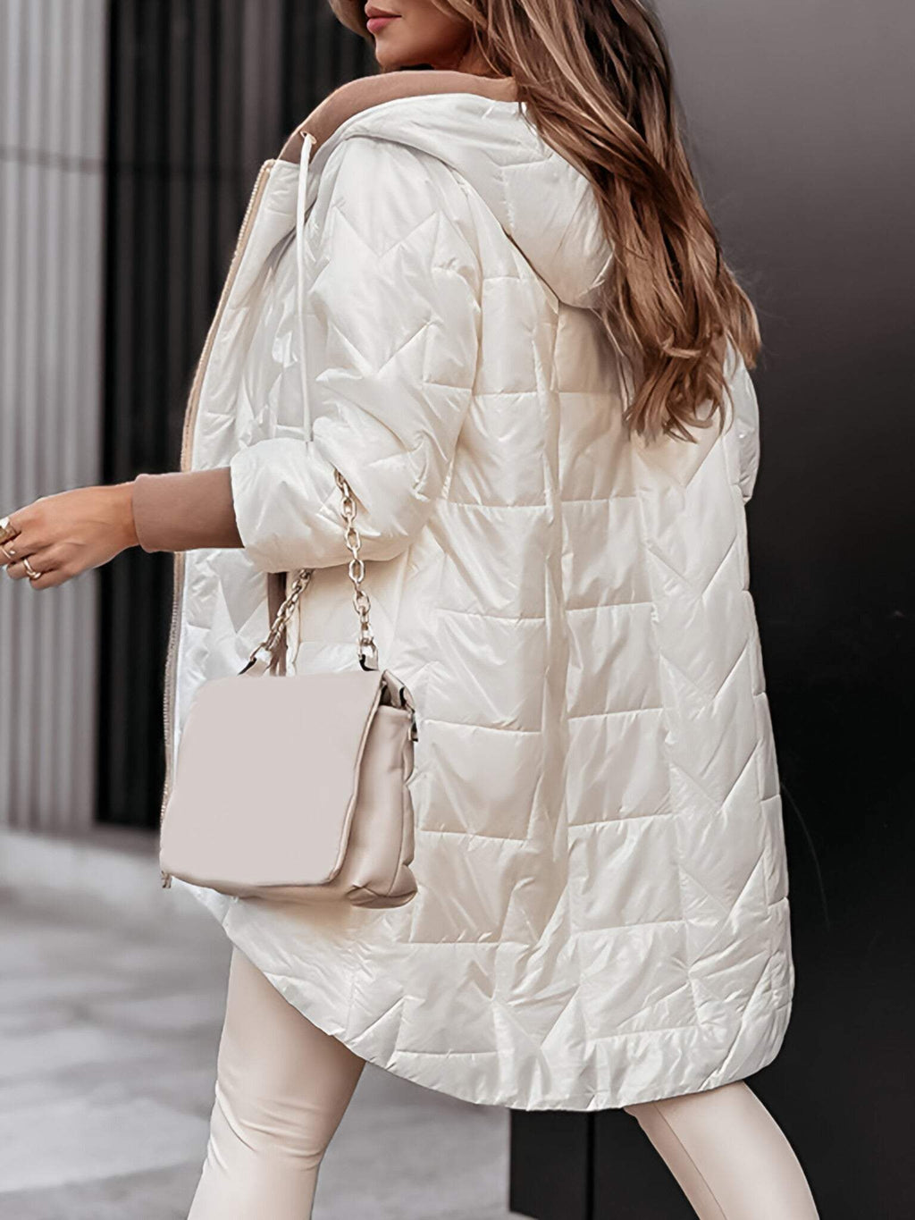 Alvynne | Dameswinterjas met capuchon en donsvulling – Thermische, warme casual outdoorjas