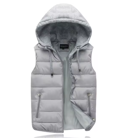 Gerdan | Gilet matelassé léger avec capuche amovible – Veste sans manches décontractée