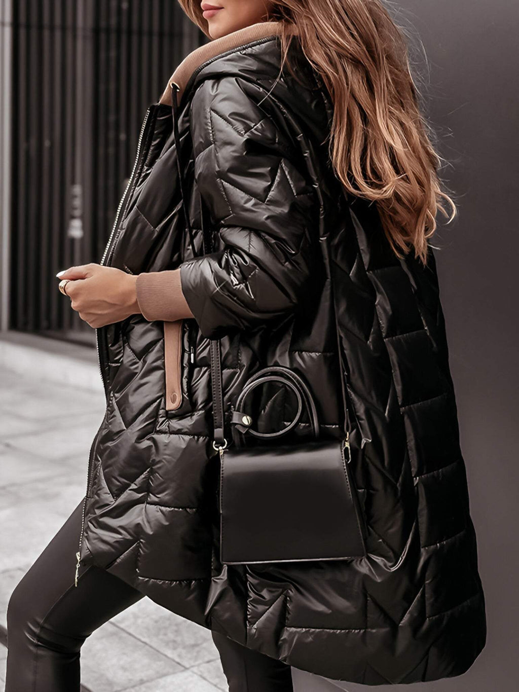 Alvynne | Dameswinterjas met capuchon en donsvulling – Thermische, warme casual outdoorjas