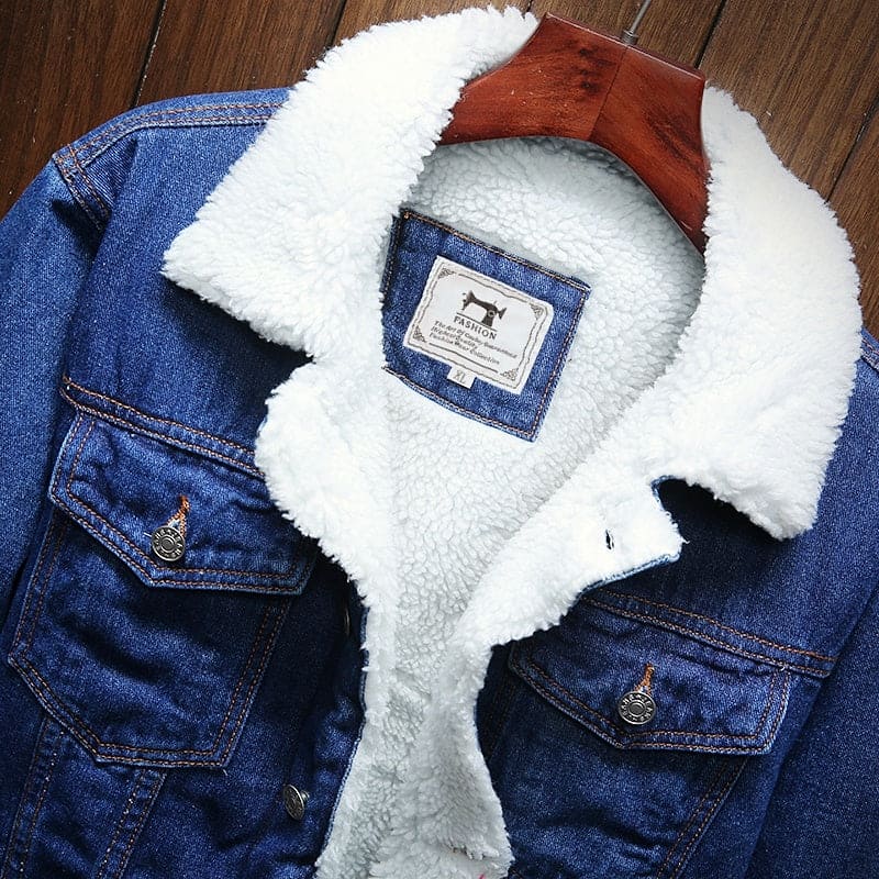 Theron | Denimjack met fleecevoering voor heren - Warme, stijlvolle, casual bovenkleding