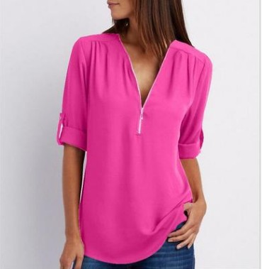 Wrisa | Stijlvolle damesblouse – Elegante top voor dagelijks gebruik met V-hals