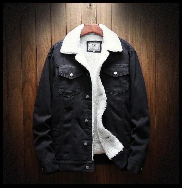 Theron | Men's Fleece-Lined Denim Jacket - Warm, Stylish, Casual Outerwear
