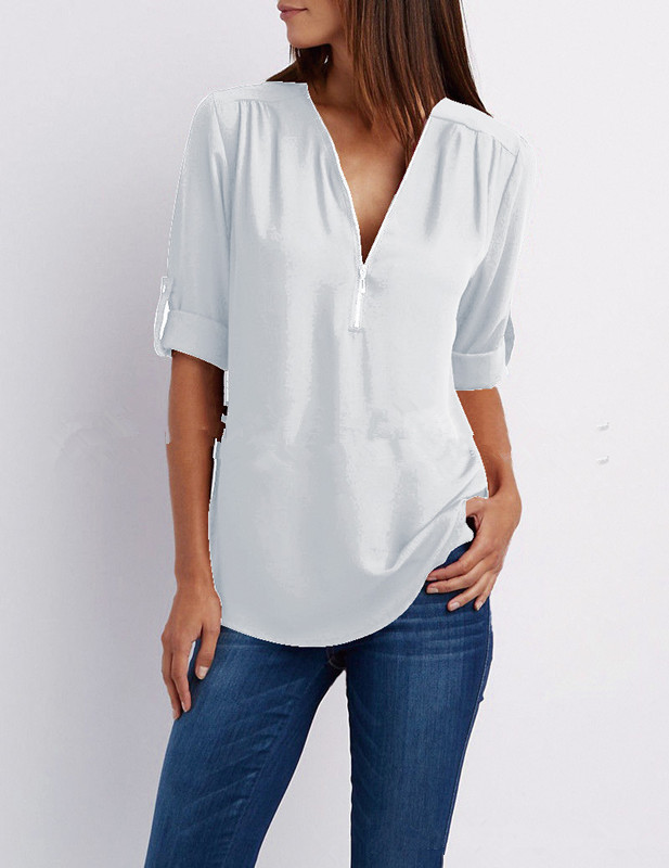 Wrisa | Stijlvolle damesblouse – Elegante top voor dagelijks gebruik met V-hals